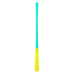 Bright Neon Yellow and Blue Classic Necktie (Two Sides)