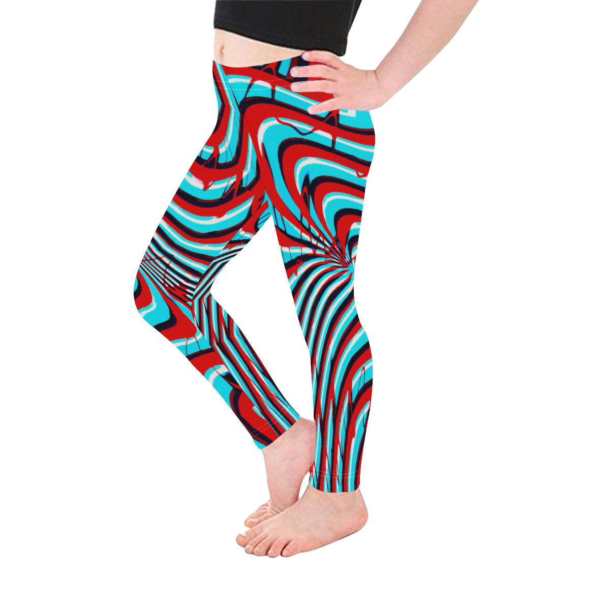 Retro Psychedelia Kid's Ankle Length Leggings (Model L06)