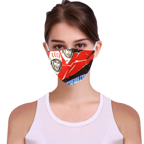 Glory to the Fatherland of Heroes! 3D Mouth Mask with Drawstring (30 Filters Included) (Model M04) (Non-medical Products)