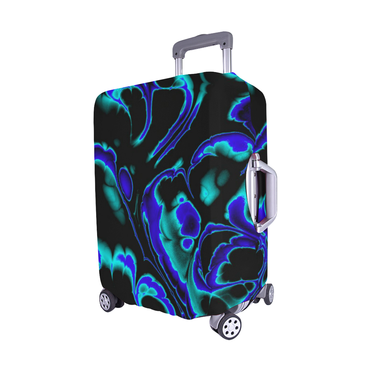 glowing fractal C by JamColors Luggage Cover/Medium 22"-25"