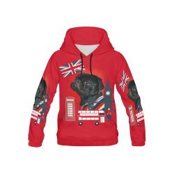 Cute Proud London Pug All Over Print Hoodie for Kid (USA Size) (Model H13)