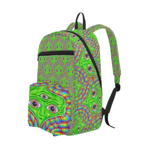 Portrait of an Alien Looking at Sound2.jpg Large Capacity Travel Backpack (Model 1691)