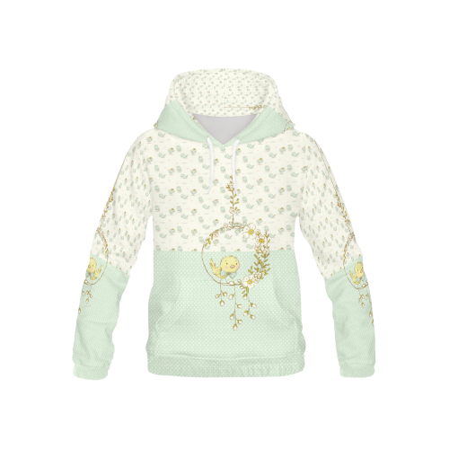 Little Cute Birdie All Over Print Hoodie for Kid (USA Size) (Model H13)