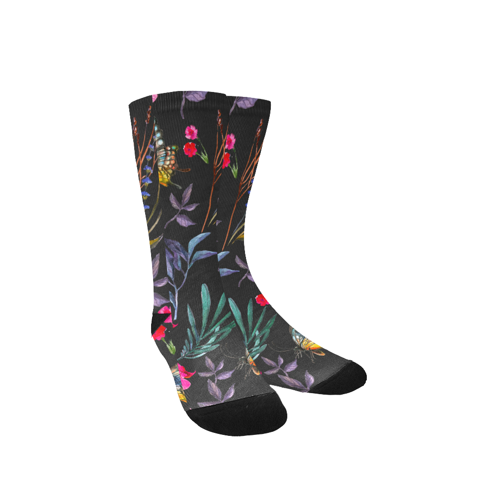 multi floral Women's Custom Socks