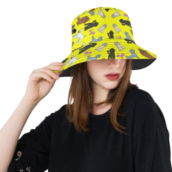 poodles~ yellow All Over Print Bucket Hat