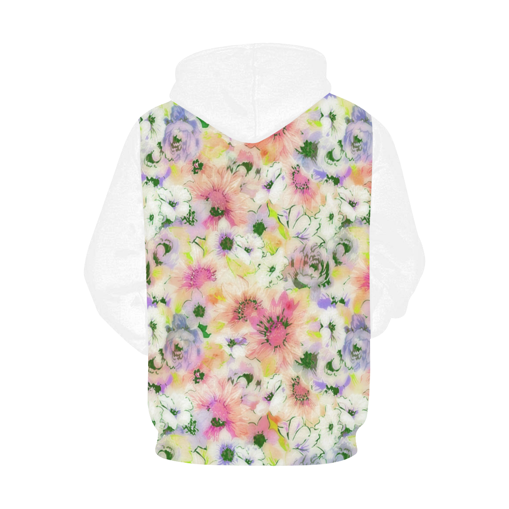 pretty spring floral All Over Print Hoodie for Women (USA Size) (Model H13)