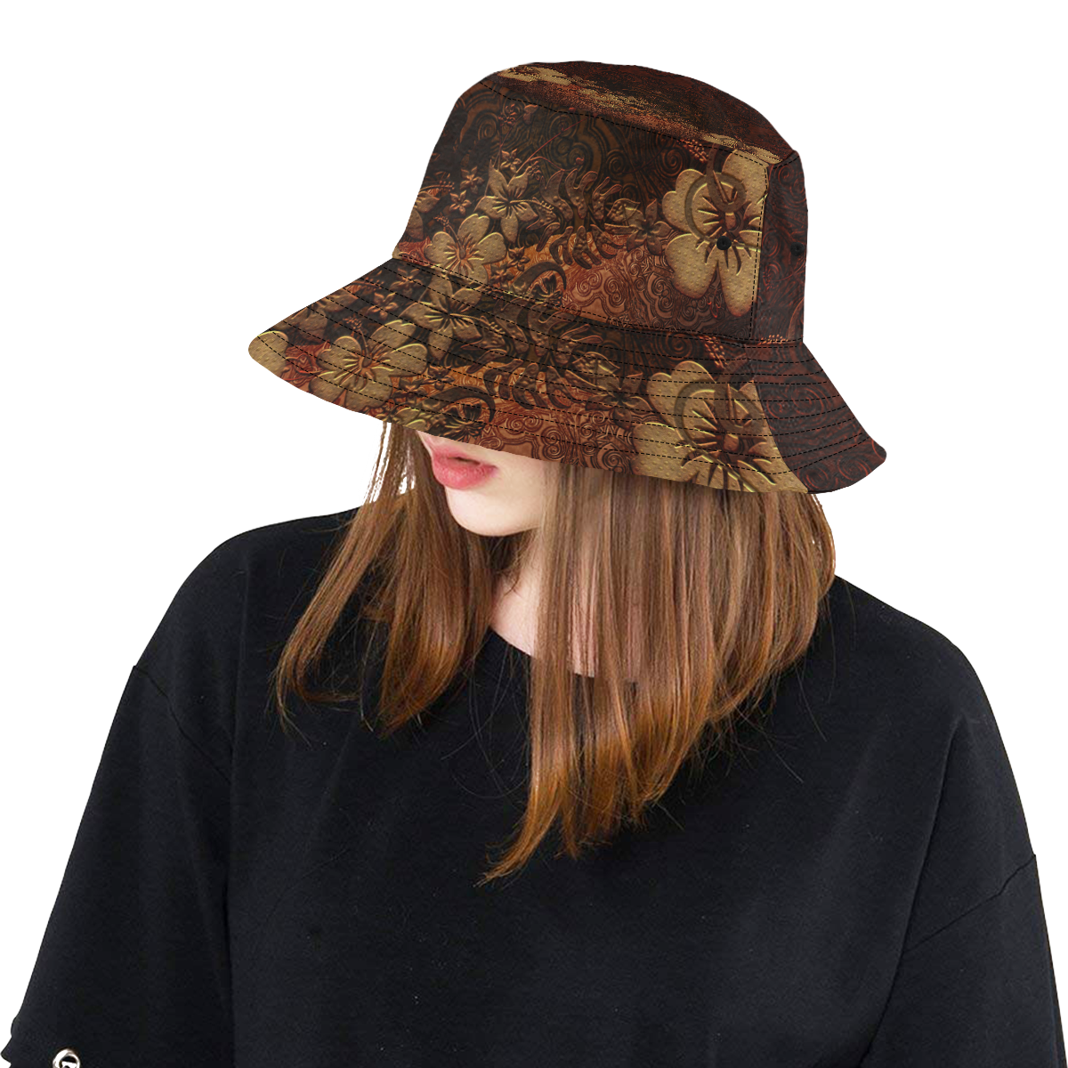 Floral design, vintage All Over Print Bucket Hat