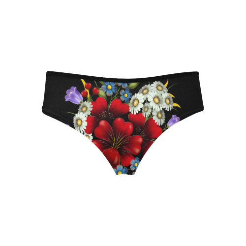 Bouquet Of Flowers Women's Hipster Panties (Model L33)