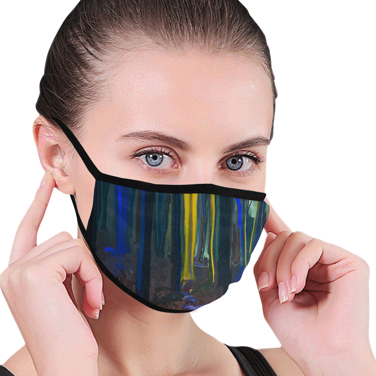 Stay Wild Yellow Moon Face Mask Mouth Mask (2 Filters Included) (Non-medical Products)