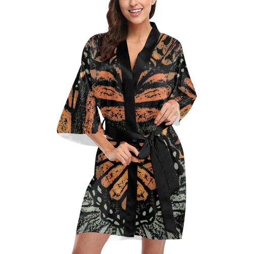Monarch Collage Kimono Robe