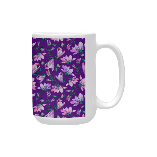 Purple Spring Custom Ceramic Mug (15OZ)