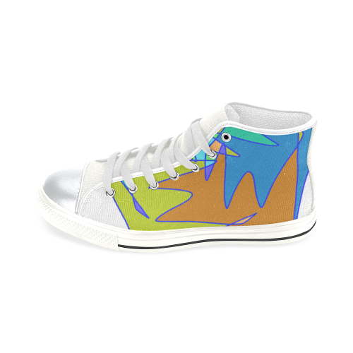 Abstract Design 2020 High Top Canvas Shoes for Kid (Model 017)