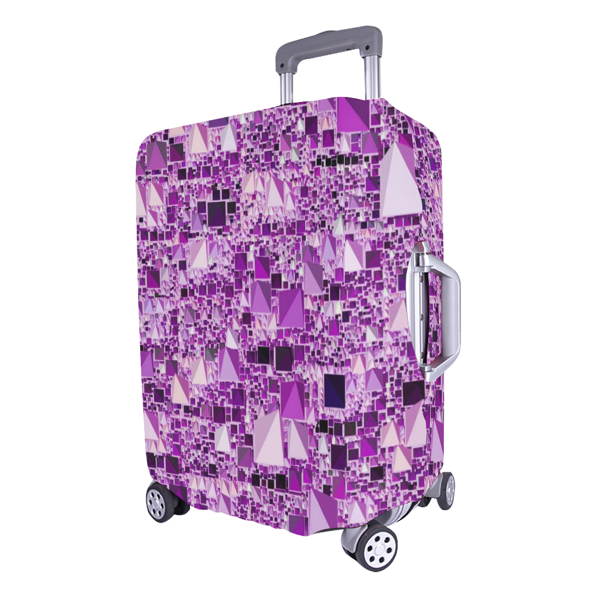 Modern Geo Fun,lilac by JamColors Luggage Cover/Large 26"-28"
