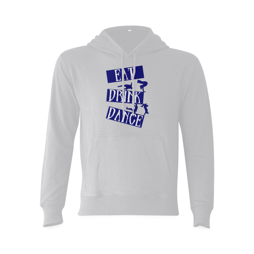 Break Dancing Blue on Silver Oceanus Hoodie Sweatshirt (NEW) (Model H03)