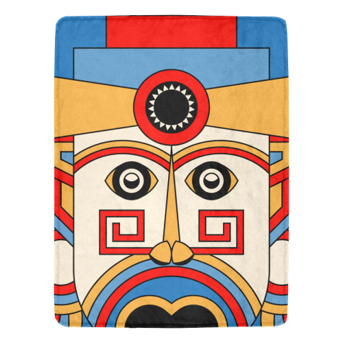 Aztec Religion Tribal Ultra-Soft Micro Fleece Blanket 60"x80"