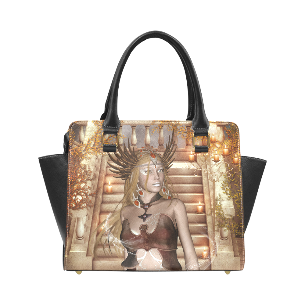 Beautiful fairy Rivet Shoulder Handbag (Model 1645)
