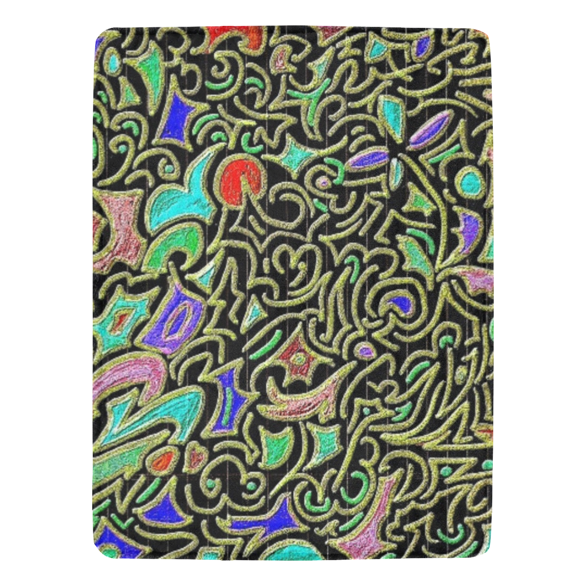 swirl retro abstract Ultra-Soft Micro Fleece Blanket 60"x80"