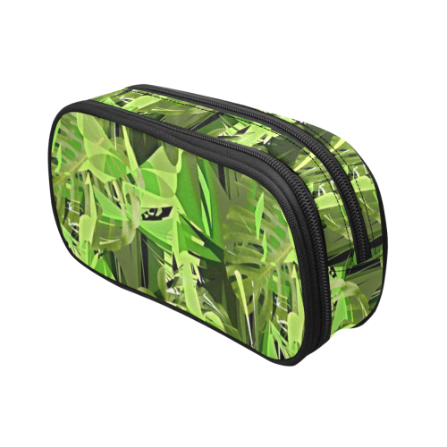 Tropical Jungle Leaves Camouflage Pencil Pouch/Large (Model 1680)
