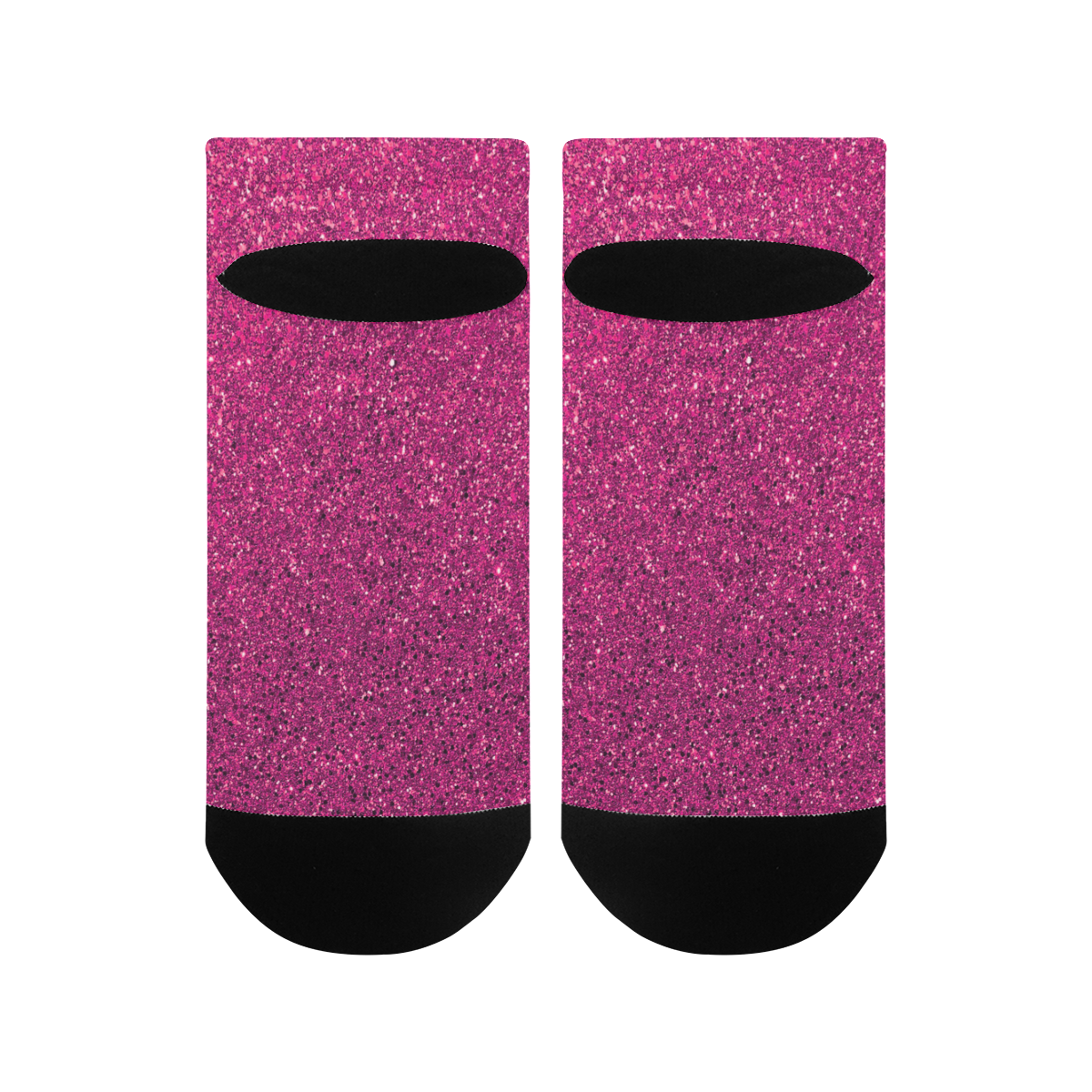 Hot Pink Glitter Men's Ankle Socks