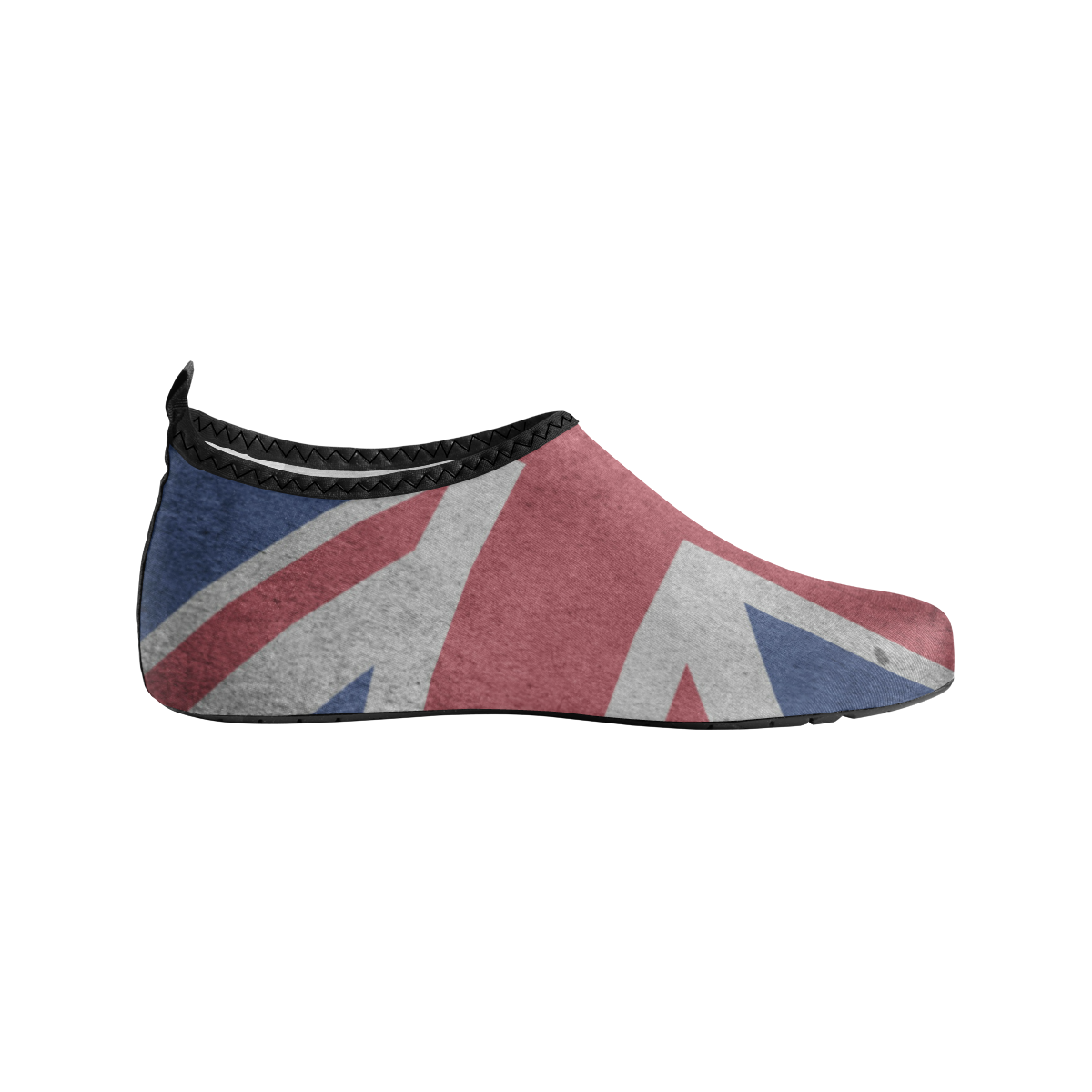 United Kingdom Union Jack Flag - Grunge 1 Women's Slip-On Water Shoes (Model 056)