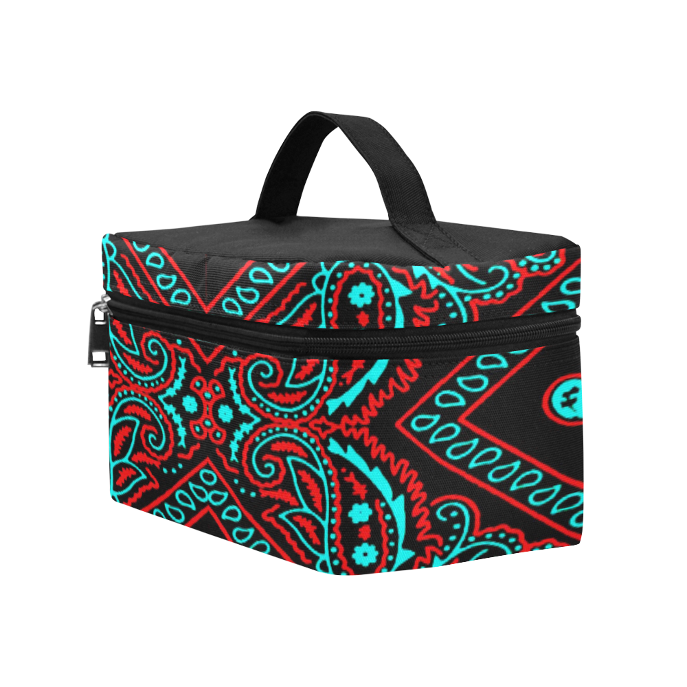 blue and red bandana Cosmetic Bag/Large (Model 1658)