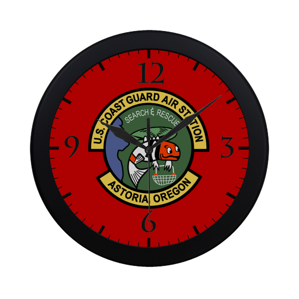 Coast Guard Air Station Astoria Circular Plastic Wall clock