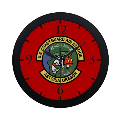 Coast Guard Air Station Astoria Circular Plastic Wall clock
