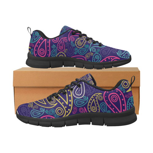 paisley Men's Breathable Running Shoes (Model 055)