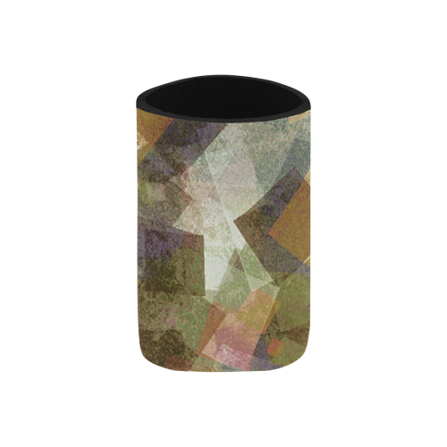 abstract squares Neoprene Can Cooler 4" x 2.7" dia.