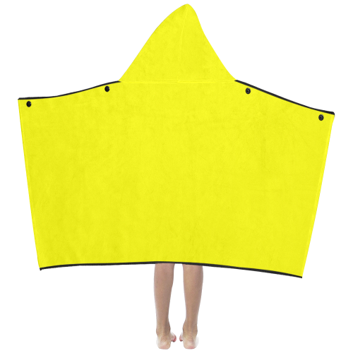 color yellow Kids' Hooded Bath Towels