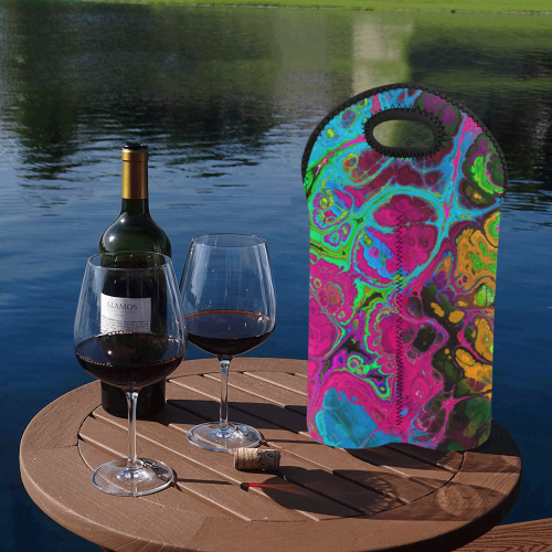 wonderful fractal 3184 by JamColors 2-Bottle Neoprene Wine Bag
