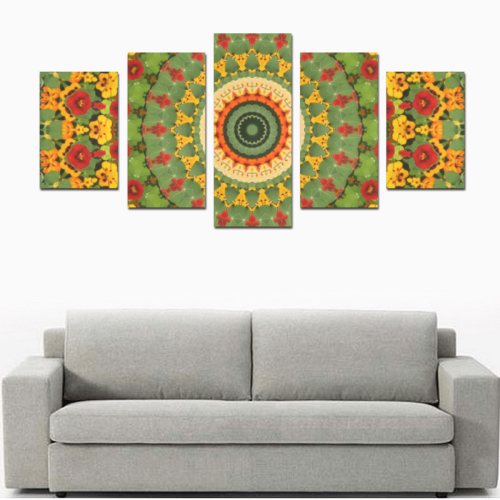 Garden Mandala Canvas Print Sets D (No Frame)