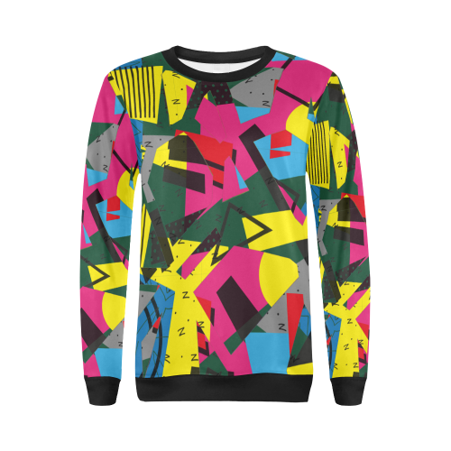 Crolorful shapes All Over Print Crewneck Sweatshirt for Women (Model H18)