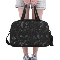 Gothic Black and Light Grey Pattern Fitness Handbag (Model 1671)
