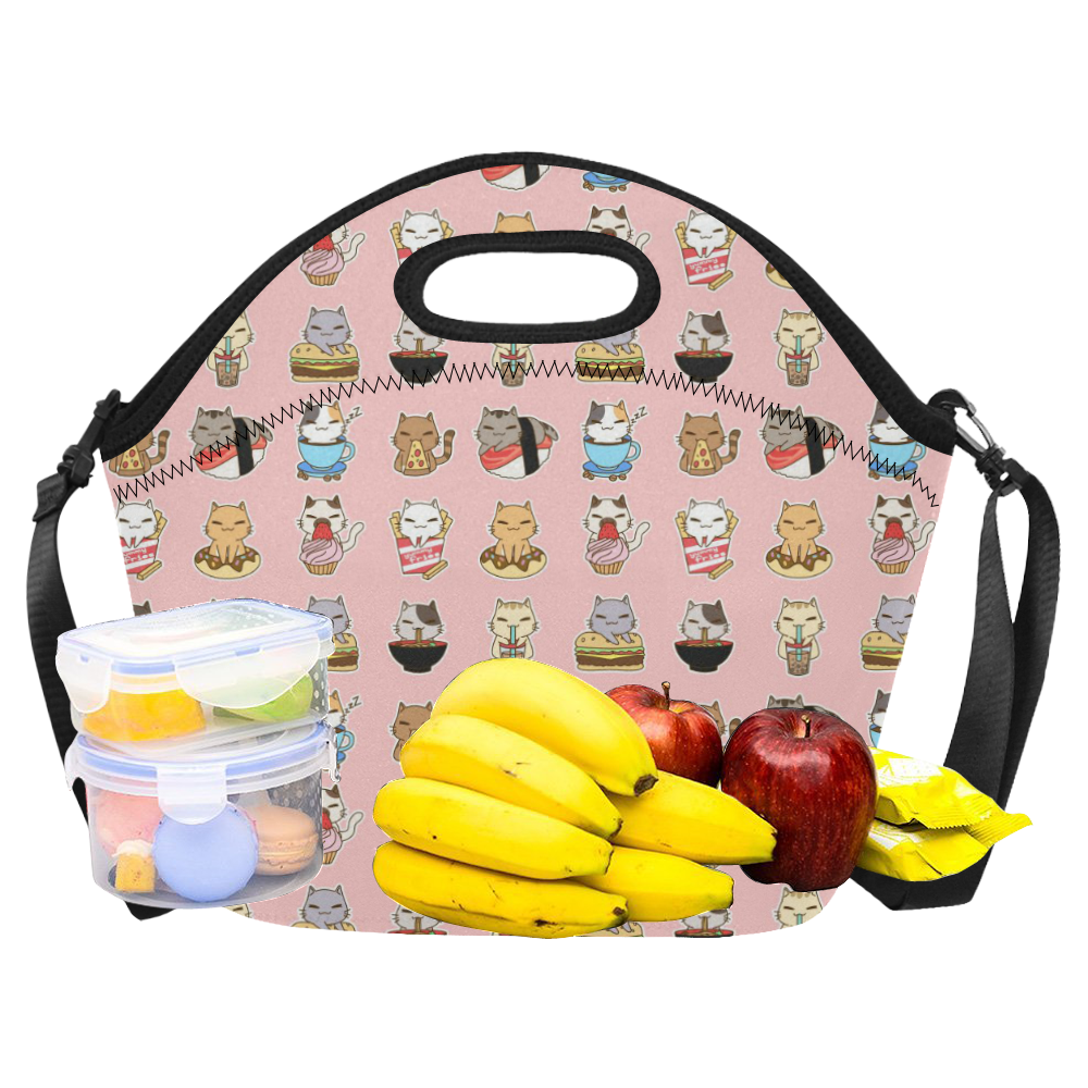 pink Neoprene Lunch Bag/Large (Model 1669)