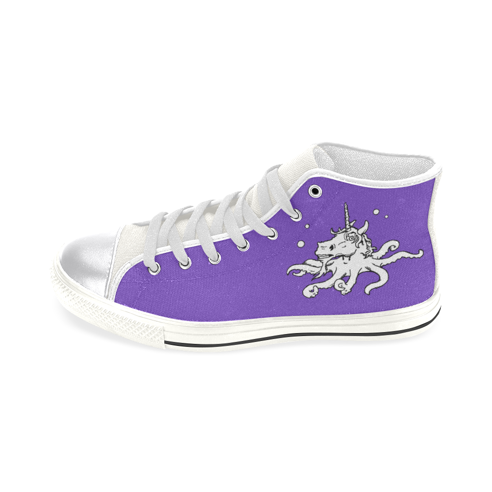 Octocorn Pain Women's Classic High Top Canvas Shoes (Model 017)