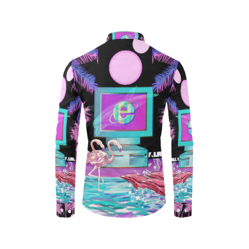 Net Surfer Men's All Over Print Casual Dress Shirt (Model T61)