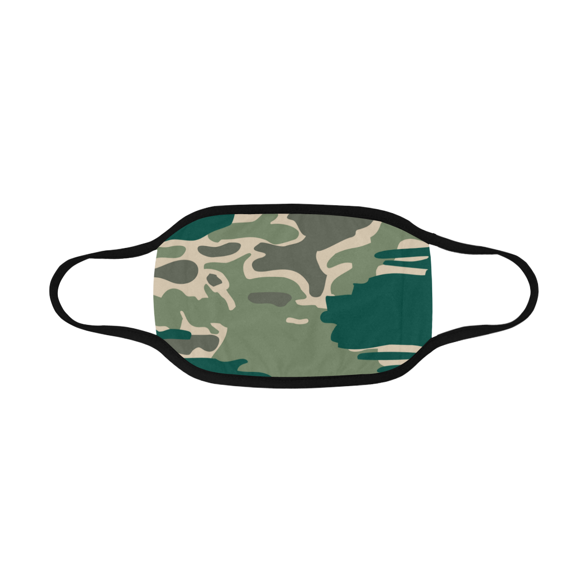 Woodland Camo Green Mouth Mask