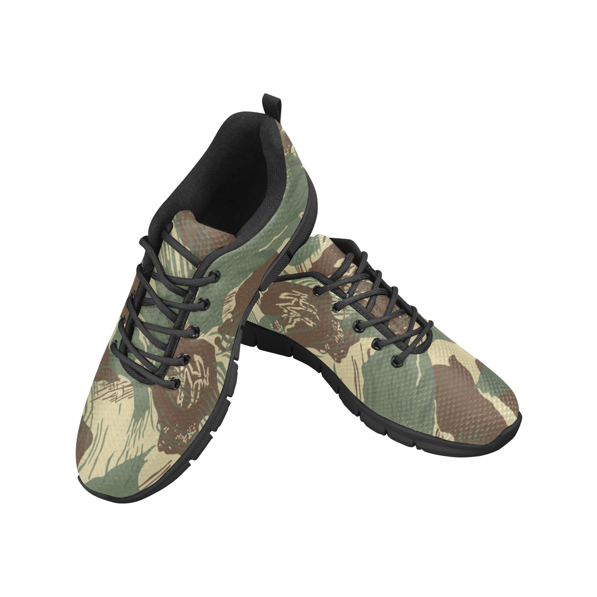 Rhodesian Brushstrokes Camouflage V2 Men's Breathable Running Shoes (Model 055)