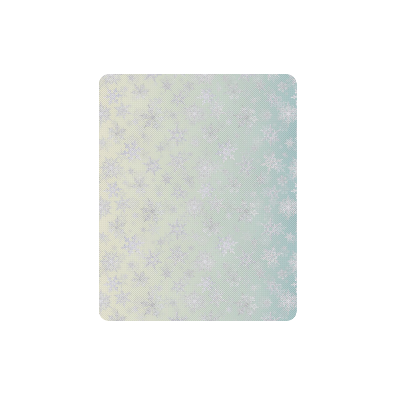 Frosty Day Snowflakes on Misty Sky Rectangle Mousepad