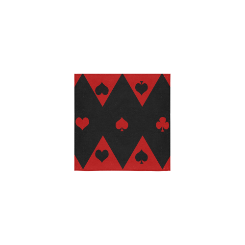 Las Vegas Black Red Play Card Shapes Square Towel 13“x13”