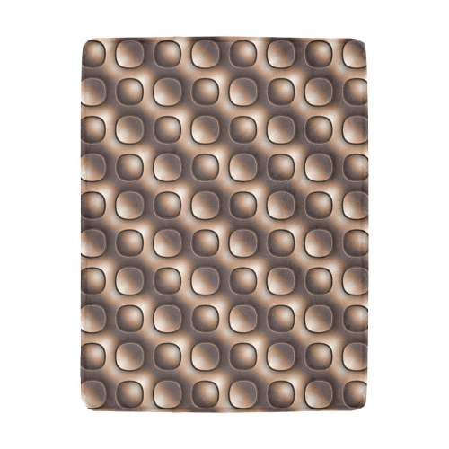 Brown glossy toned buttons Ultra-Soft Micro Fleece Blanket 43''x56''