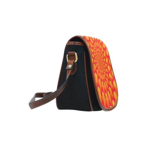 Orange shell spiral Saddle Bag/Small (Model 1649)(Flap Customization)