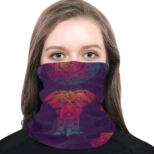 Colorful Elephant Mandala Multifunctional Dust-Proof Headwear (Pack of 5)