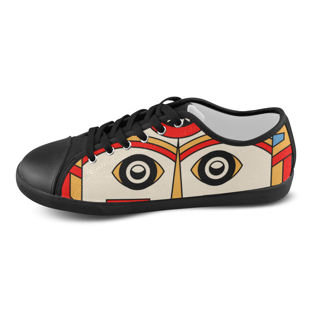 Aztec Religion Tribal Canvas Shoes for Women/Large Size (Model 016)