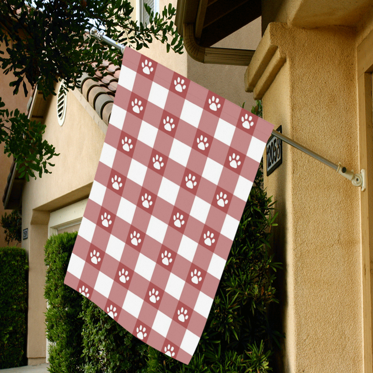 Plaid and paws Garden Flag 36''x60'' (Without Flagpole)