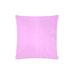 Pretty Pink Hearts Custom Zippered Pillow Case 16"x16"(Twin Sides)