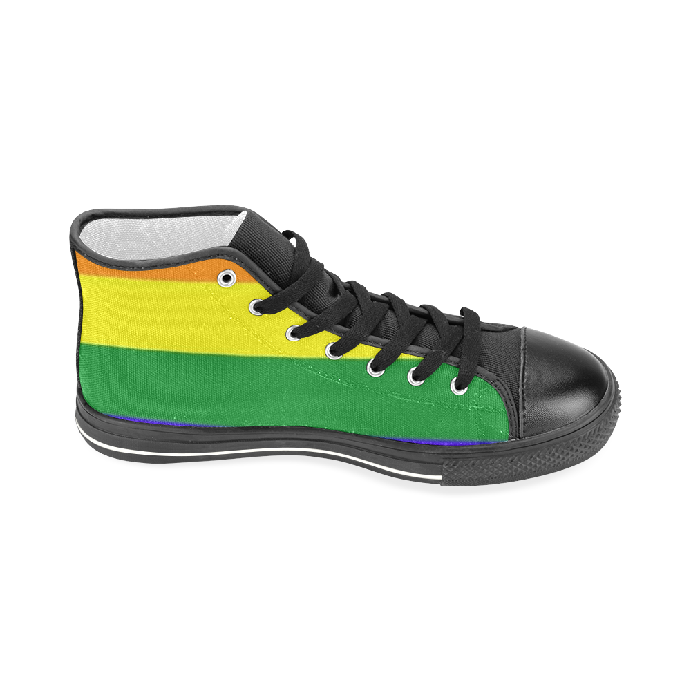 Rainbow LOVE Men’s Classic High Top Canvas Shoes (Model 017)