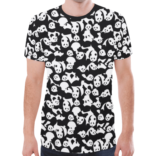 Panda Pattern New All Over Print T-shirt for Men (Model T45)