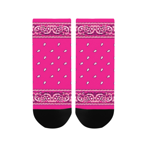 KERCHIEF PATTERN PINK Women's Ankle Socks